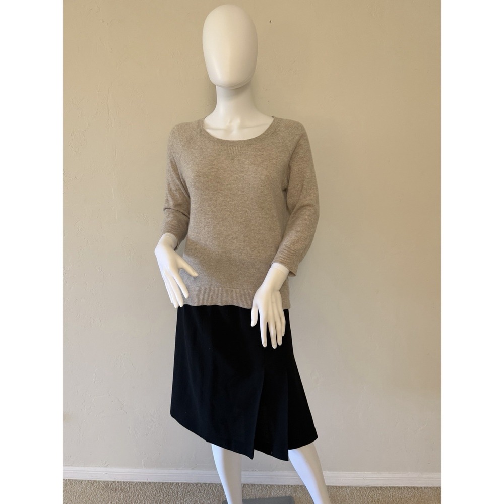 Pure‎ Collection 100% Cashmere beige pullover sweater, women's US 4